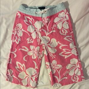 Mini Boden Pink Floral Girl’s Bermuda Shorts